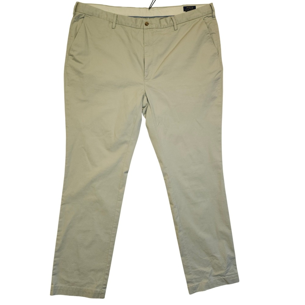 Polo Ralph Lauren Mens Stretch Classic Fit Chino Pants 44x36 Flat Front Trousers